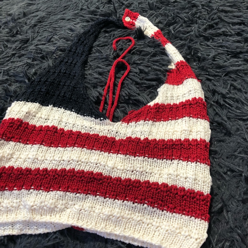 Red, White, and Blue crop top